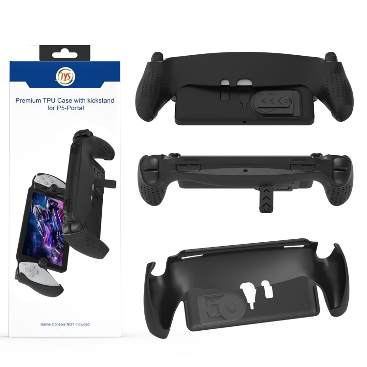 For PlayStation Portal Handle JYS TPU Protective Case With Stand(Black) by JYS