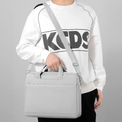 17.3 inch Portable Crossbody Air Bag Gaming Computer Laptop Shoulder Bag(Light Gray) by bashfashion