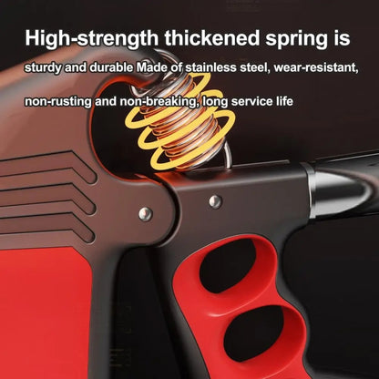 5-100kg Adjustable Hand Grip Strengthener Arm Muscle Exerciser, Spec: Electronic Counter Orange by bashfashion