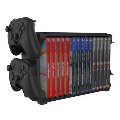 DOBE HHC-P5028 Multi-functional Console Disk Organizer Gamepad Storage Stand For PS5 / Switch / Xbox Series S / Xbox Series X by DOBE