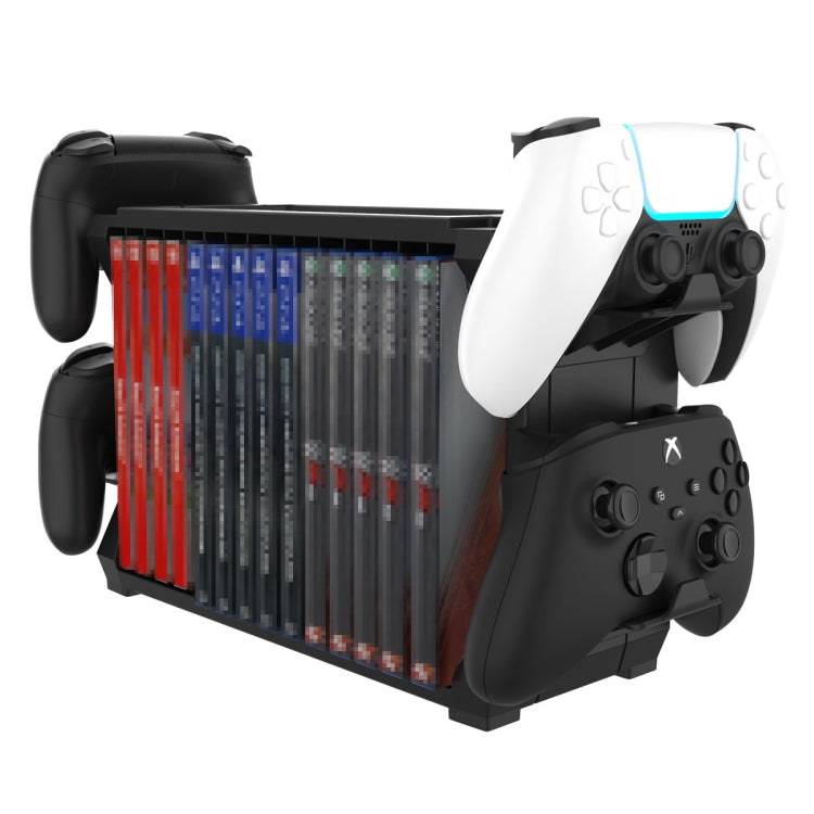 DOBE HHC-P5028 Multi-functional Console Disk Organizer Gamepad Storage Stand For PS5 / Switch / Xbox Series S / Xbox Series X by DOBE