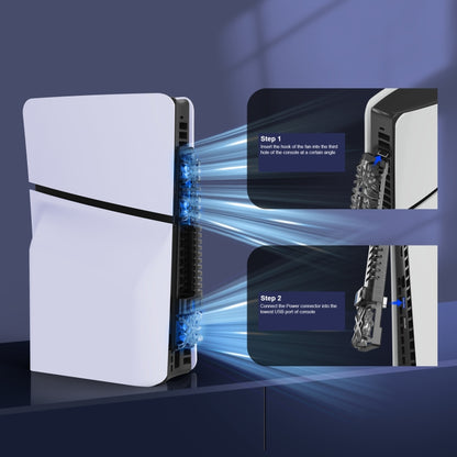 JYS-P5175 For PS5 Slim Host Optical Drive / Digital Version Universal With RGB Colorful Light Cooling Fan by JYS