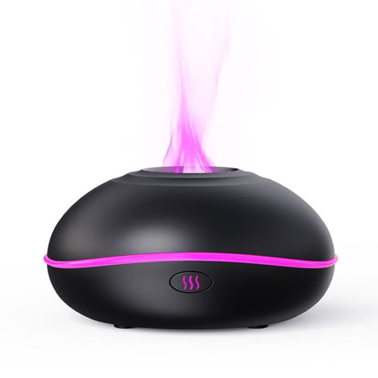 SD13 200ML Car USB Flame Aromatherapy Diffuser Home LED Night Light Silent Mist Humidifier(Black) by bashfashion