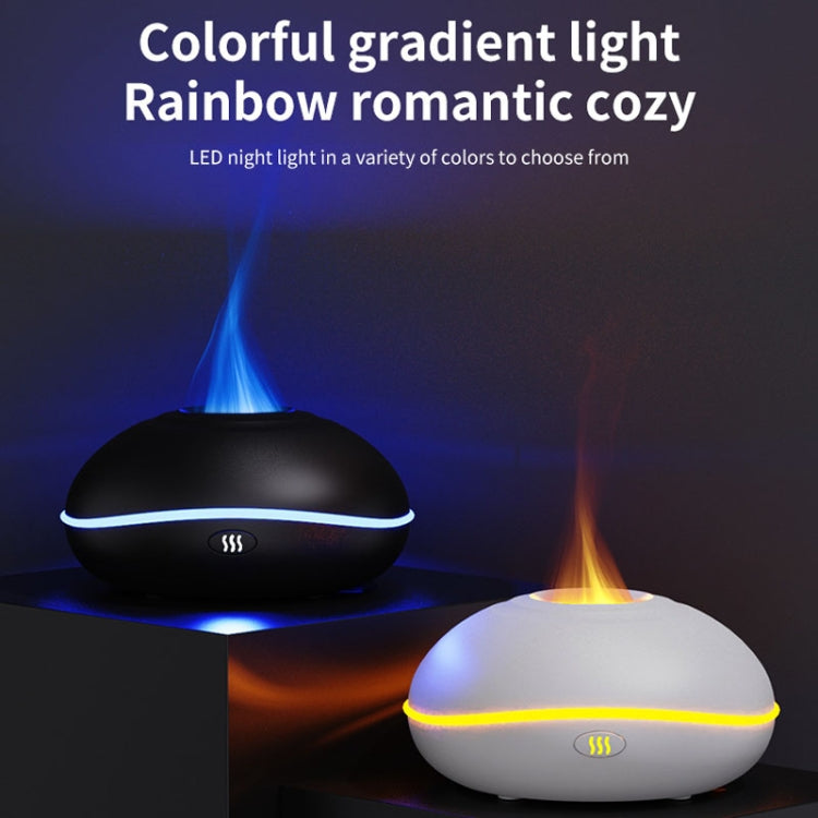 SD13 200ML Car USB Flame Aromatherapy Diffuser Home LED Night Light Silent Mist Humidifier(White) by bashfashion