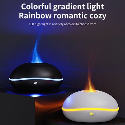 SD13 200ML Car USB Flame Aromatherapy Diffuser Home LED Night Light Silent Mist Humidifier(White) by bashfashion