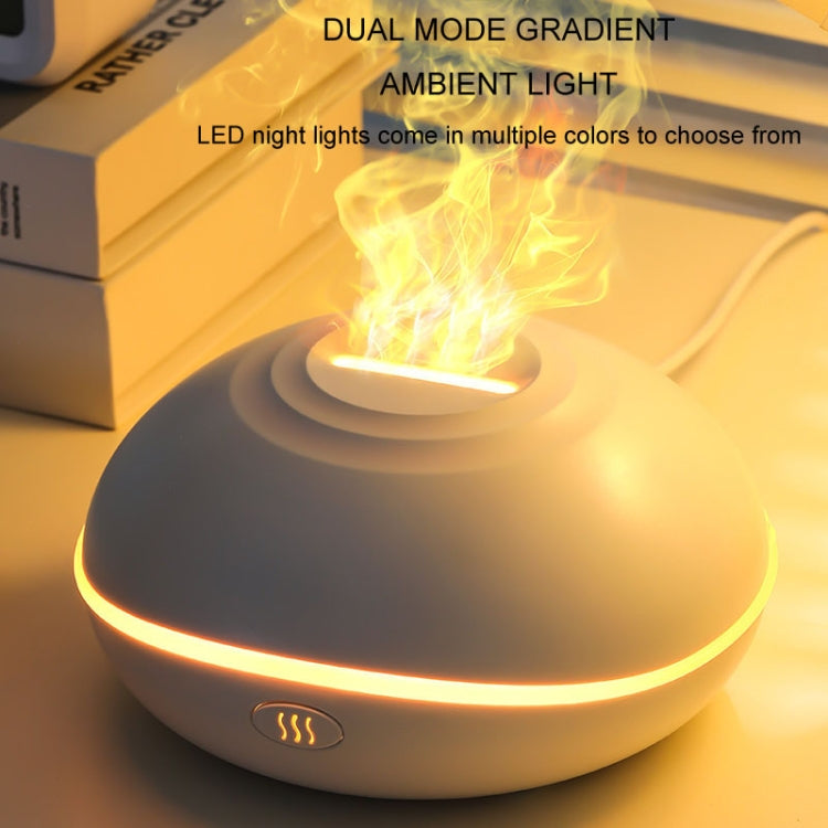 SD13 200ML Car USB Flame Aromatherapy Diffuser Home LED Night Light Silent Mist Humidifier(White) by bashfashion