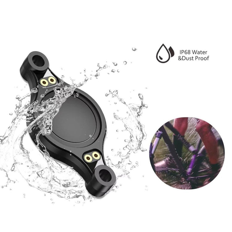 For Airtag Bicycle Mount Protective Case Anti-theft IP68 Waterproof Shell(Black) by bashfashion