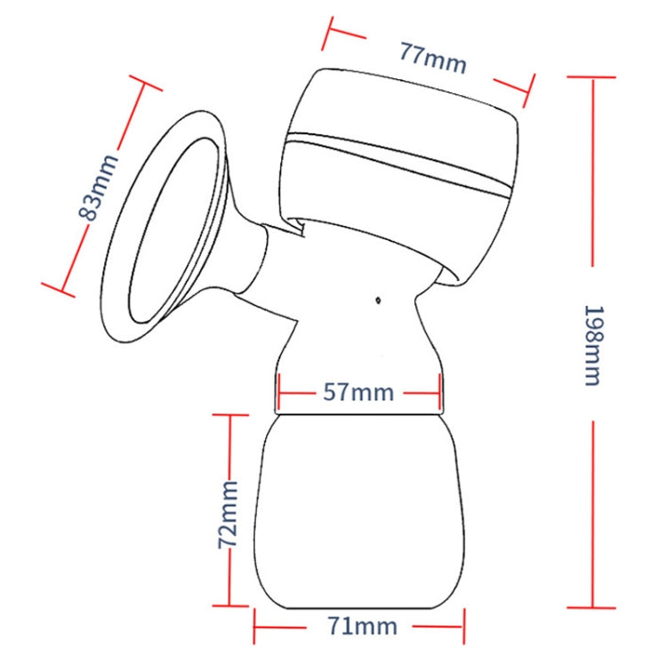 MZ-003 LED Digital Display Smart Adjustable Fully Automatic Massage Painless Silent Breast Pump(White) by bashfashion
