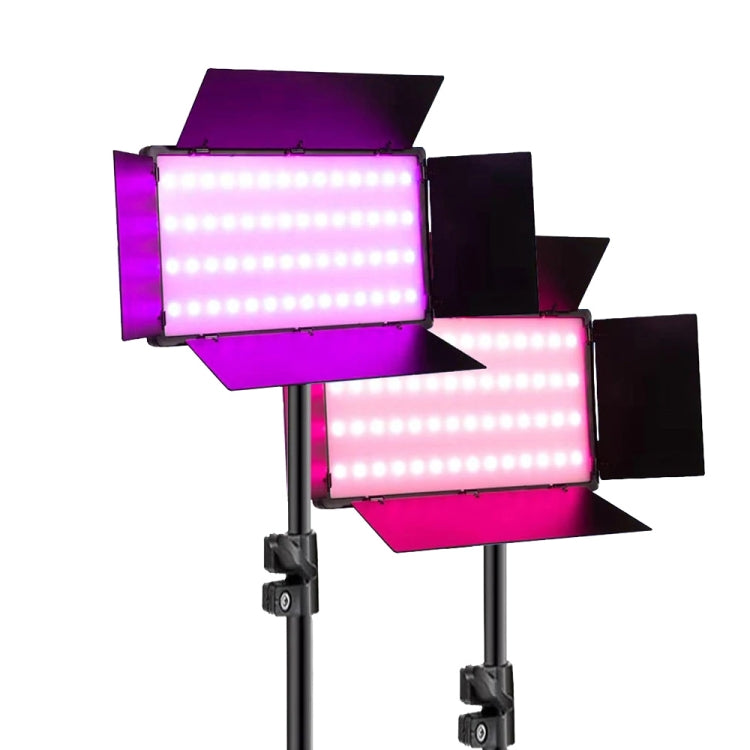 640+95 LEDs RGB Adjustable Live Shooting Fill Light Phone SLR Photography Lamp, EU Plug, Spec: 14 inch by bashfashion