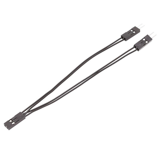 10cm 3pcs DuPont Terminal Wire DuPont 2.54 Connection Cable 2Pin 1 To 2 Wire One Female To Two Males by bashfashion