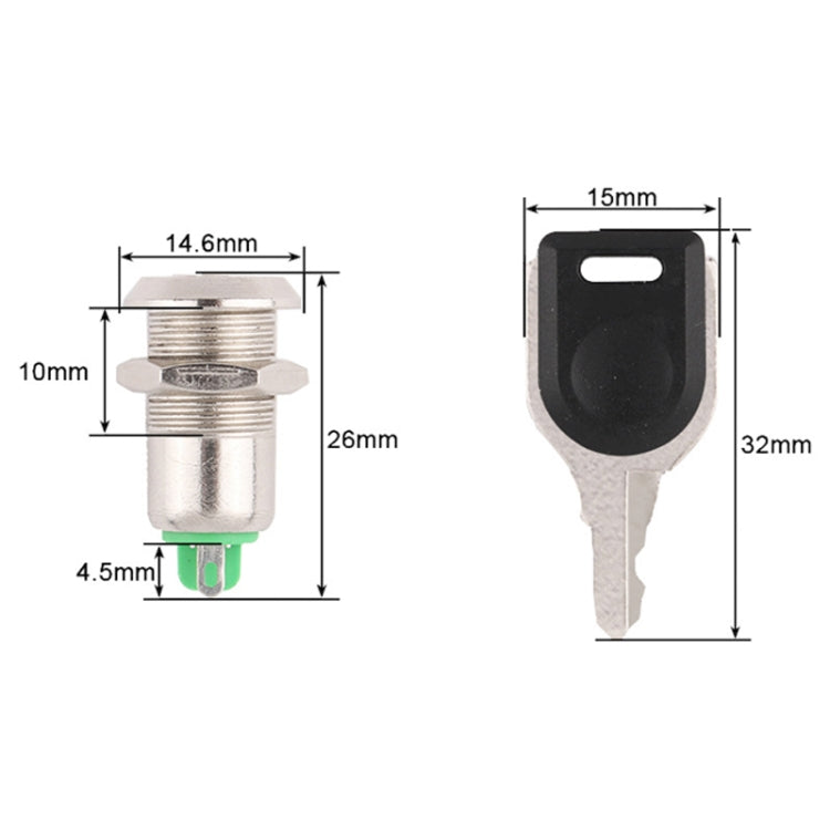 12mm Electronic Lock Key Metal Knob Switch Toy Lock by bashfashion