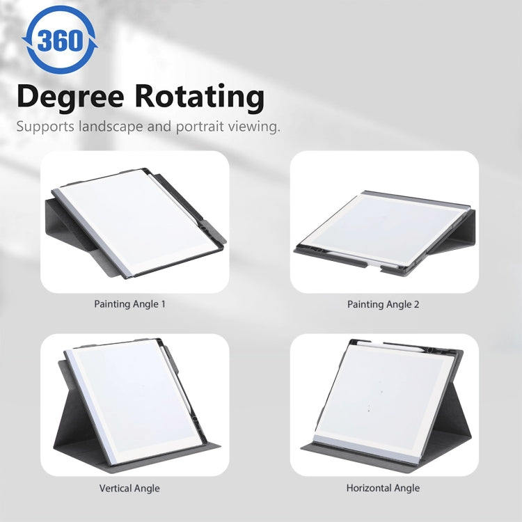 For ReMarkable 2 10.3 Inch 2020 Paper Tablet Case Multi-Viewing Adjustable Folding Book Folio Cover(Black) by bashfashion