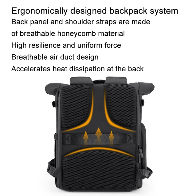 Cwatcun D113 Shoulder Leisure Camera Bag Waterproof High Capacity Outdoor Travel Photography Bag, Color: Small Black by Cwatcun