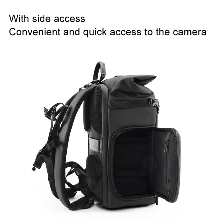 Cwatcun D113 Shoulder Leisure Camera Bag Waterproof High Capacity Outdoor Travel Photography Bag, Color: Small Black by Cwatcun