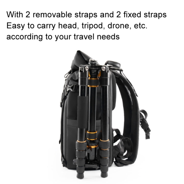 Cwatcun D113 Shoulder Leisure Camera Bag Waterproof High Capacity Outdoor Travel Photography Bag, Color: Small Black by Cwatcun