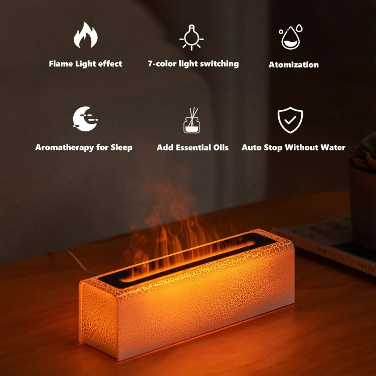 Lava Flame Aromatherapy Machine Air Atomizing Humidifier With Colorful Light, Model: DQ711 Pro Black by bashfashion