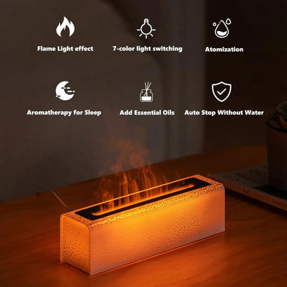 Lava Flame Aromatherapy Machine Air Atomizing Humidifier With Colorful Light, Model: DQ711 Pro Black by bashfashion