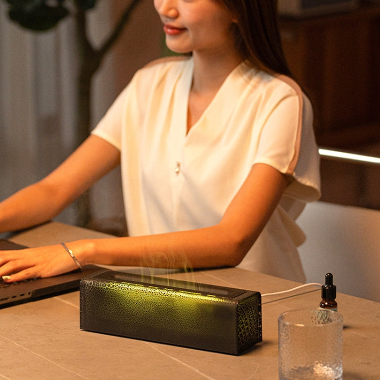 Lava Flame Aromatherapy Machine Air Atomizing Humidifier With Colorful Light, Model: DQ709 PRO Black by bashfashion