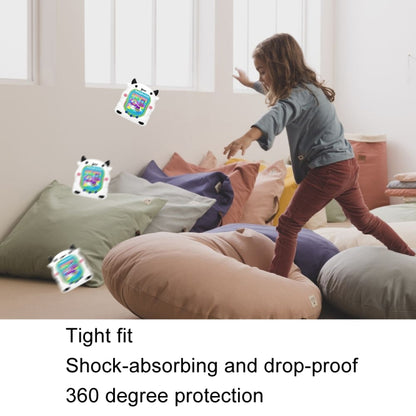 For Tamagotchi Uni (2023) Pet Game Console Silicone Protective Case(White Cow) by bashfashion