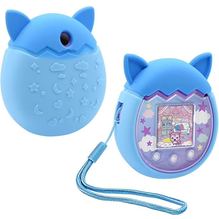 For Tamagotchi Pix Cartoon Electronic Pet Game Console Anti-Slip And Anti-Fall Silicone Protective Cover(Blue) by bashfashion
