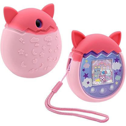 For Tamagotchi Pix Cartoon Electronic Pet Game Console Anti-Slip And Anti-Fall Silicone Protective Cover(Pink) by bashfashion