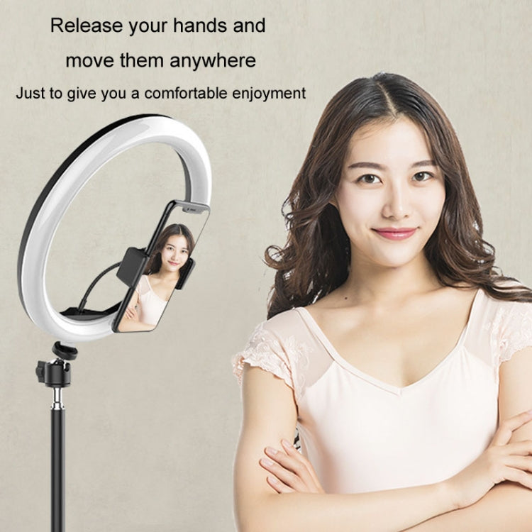 Live Beauty Ring Light Phone Clip 360 Rotating Heads Hose Clamp Stand(Black) by bashfashion
