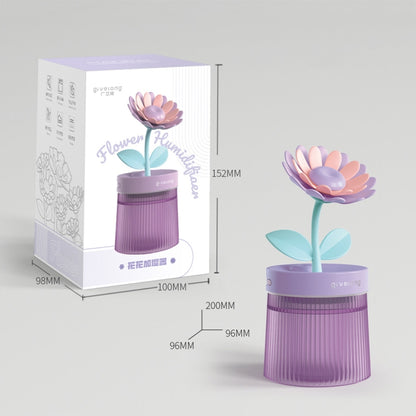 Flower Spray Hhydrating Colorful Atmosphere Light USB Aromatherapy Humidifier, Color: Gardenia Purple by bashfashion