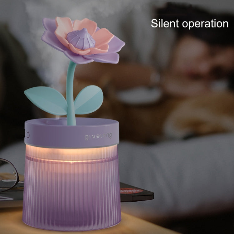 Flower Spray Hhydrating Colorful Atmosphere Light USB Aromatherapy Humidifier, Color: Gardenia Pink by bashfashion