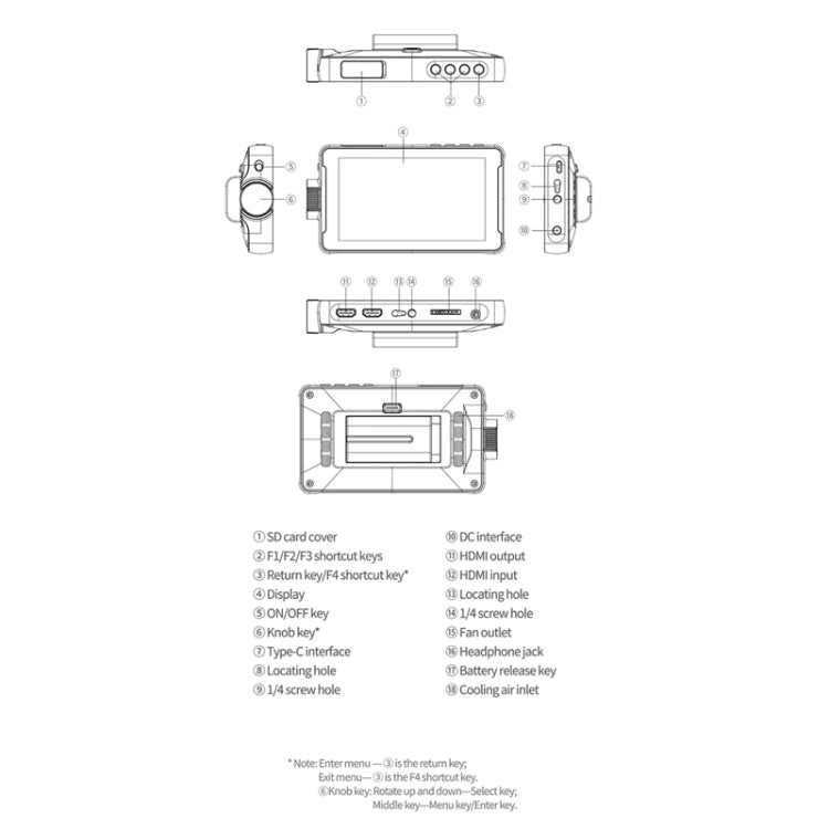 VILTROX DC550 Pro 5.5 Inch Camera Studio Monitors 4K HDMI 3D LUT Director Monitor by VILTROX