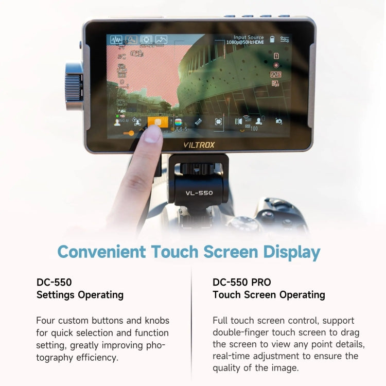 VILTROX DC550 Button Model 5.5 Inch Camera Studio Monitors 4K HDMI 3D LUT Director Monitor by VILTROX