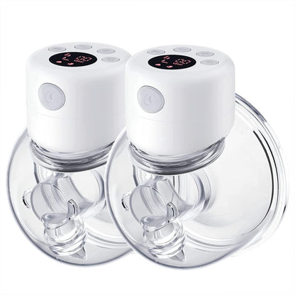 S12 LCD Screen Smart Large Capacity Portable Wearable Silent Electric Breast Pump, Color: Bilateral by bashfashion