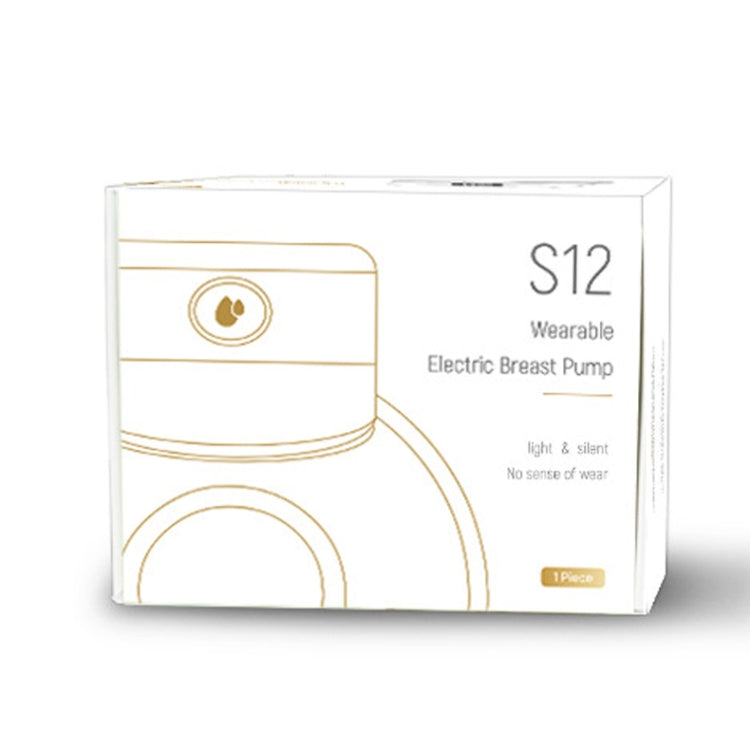 S12 LCD Screen Smart Large Capacity Portable Wearable Silent Electric Breast Pump, Color: Bilateral by bashfashion