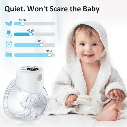 S12 LCD Screen Smart Large Capacity Portable Wearable Silent Electric Breast Pump, Color: Bilateral by bashfashion