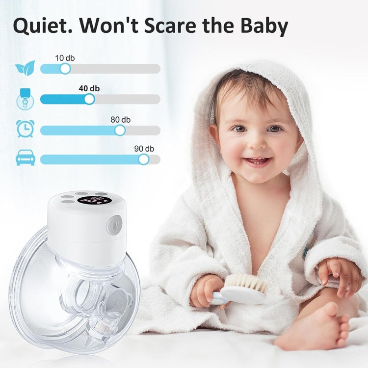 S12 LCD Screen Smart Large Capacity Portable Wearable Silent Electric Breast Pump, Color: White by bashfashion