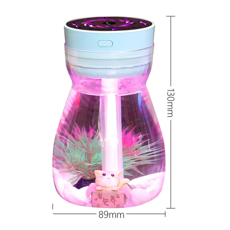 FH-068 Mini USB Car Home Colorful Light Bottle Micro Landscape Humidifier(White) by bashfashion