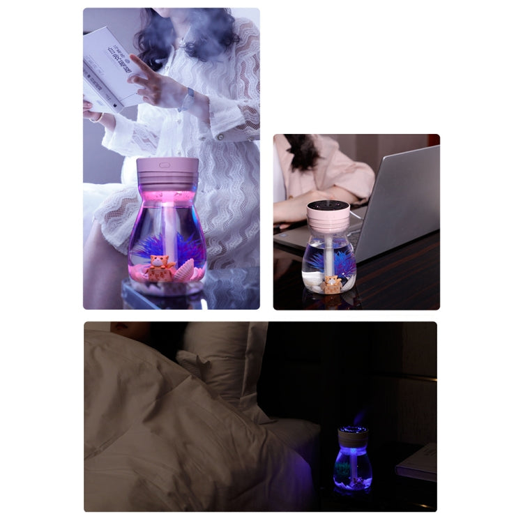 FH-068 Mini USB Car Home Colorful Light Bottle Micro Landscape Humidifier(Pink) by bashfashion