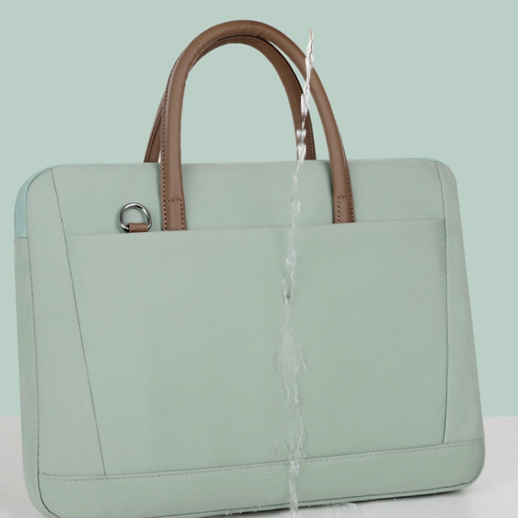 14 - 14.6 Inch Oxford Cloth Laptop Bag Crossbody Carrying Case Briefcase(Black) by bashfashion