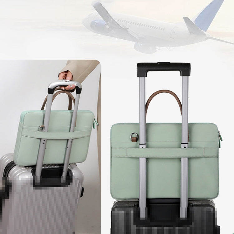 14 -14.6 Inch Oxford Cloth Laptop Bag Crossbody Carrying Case Briefcase(Blue) by bashfashion