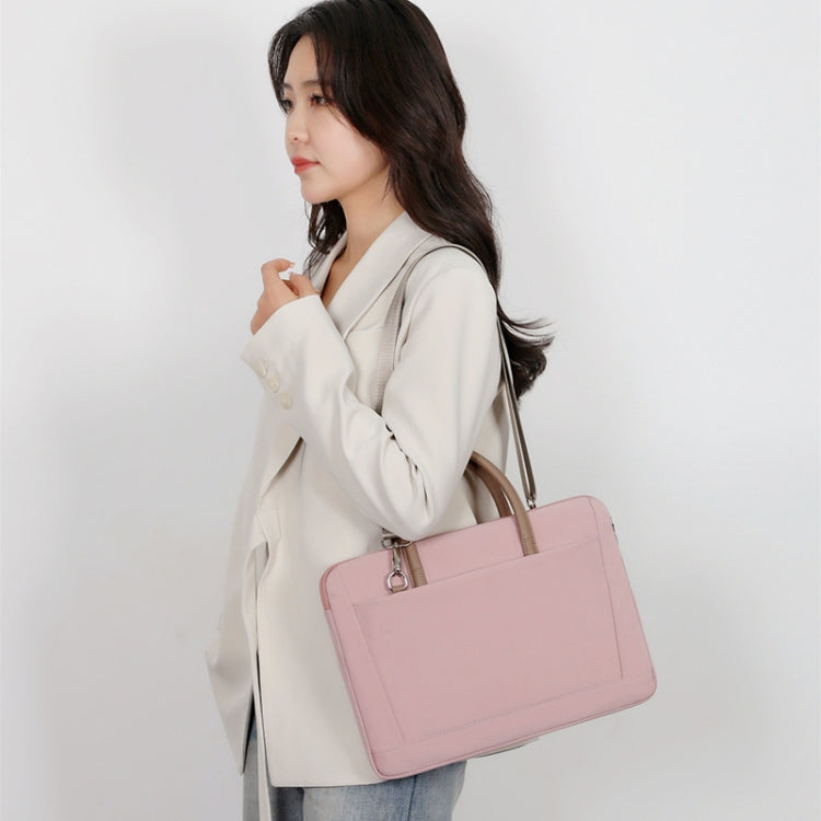 14 -14.6 Inch Oxford Cloth Laptop Bag Crossbody Carrying Case Briefcase(Gray) by bashfashion