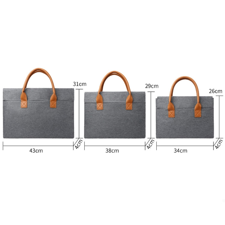 14 Inch Oxford Cloth Lightweight Portable Laptop Bag With PU Handle(Blue) by bashfashion