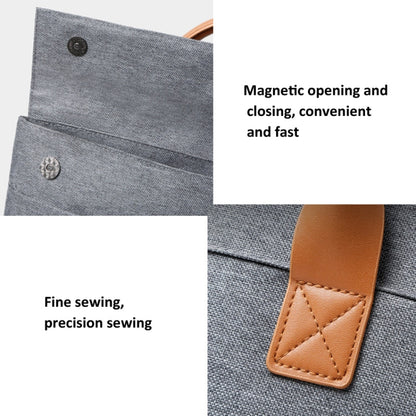 13.3 Inch Oxford Cloth Lightweight Portable Laptop Bag With PU Handle(Black) by bashfashion