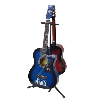 Adjustable Double Guitar Stand Holds Two Electric Or Acoustic Guitars by bashfashion