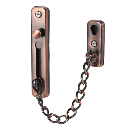 With Insurance Door Buckle Security Chain Anti-burglary Door Chain Latch Household Door Inside Reverse Lock Anti-burglary Buckle, Color: Red Bronze by bashfashion