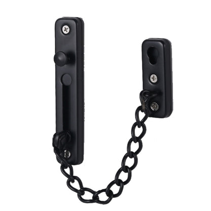 With Insurance Door Buckle Security Chain Anti-burglary Door Chain Latch Household Door Inside Reverse Lock Anti-burglary Buckle, Color: Matte Black by bashfashion