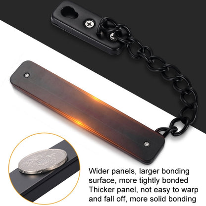 With Insurance Door Buckle Security Chain Anti-burglary Door Chain Latch Household Door Inside Reverse Lock Anti-burglary Buckle, Color: Matte Black by bashfashion