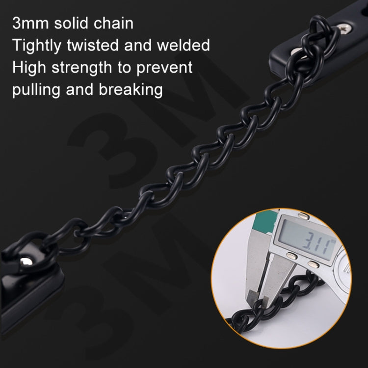 With Insurance Door Buckle Security Chain Anti-burglary Door Chain Latch Household Door Inside Reverse Lock Anti-burglary Buckle, Color: Matte Black by bashfashion