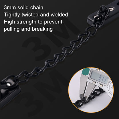 With Insurance Door Buckle Security Chain Anti-burglary Door Chain Latch Household Door Inside Reverse Lock Anti-burglary Buckle, Color: Matte Black by bashfashion