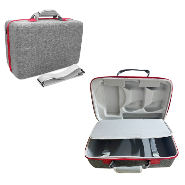 For PS5 Slim Game Console EVA Storage Bag Handbag Carrying Case(1900 Gray) by bashfashion