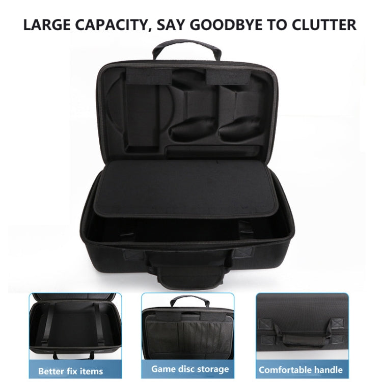 For PS5 Slim Game Console EVA Storage Bag Handbag Carrying Case(1900 Black) by bashfashion