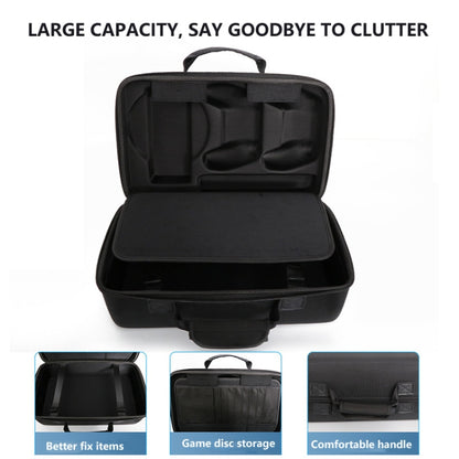 For PS5 Slim Game Console EVA Storage Bag Handbag Carrying Case(1900 Black) by bashfashion